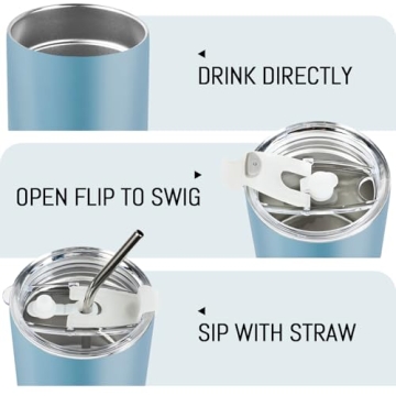 Puraville 12 oz Insulated Tumbler Stainless Steel Leak Proof