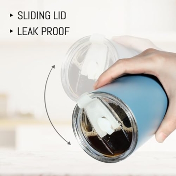 Puraville 12 oz Insulated Tumbler Stainless Steel Leak Proof