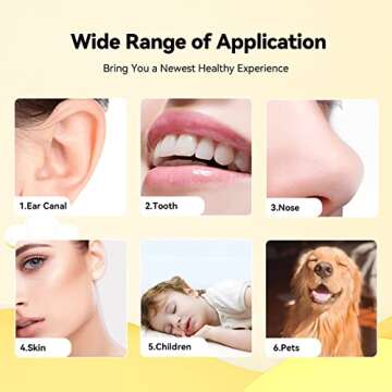 Ear Wax Removal Tool, 8MP HD Ear Cleaner with Camera and 6 LED Lights, Earwax Removal Kit for Kids and Adults, Ear Camera for iPhone, iPad, Android Phones, Q3 (Yellow with Kit)