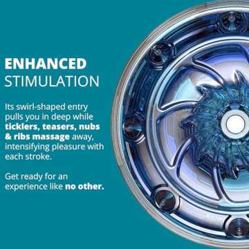 Adam and Eve Adam's Trainer by Fleshlight, Intensity Chambers to Enhance Stimulation, Male Masturbator Sex Toy, Electric Pocket Pussy Autoblow, Valentine's Day Gift for Him, 8.5 Inch, Clear