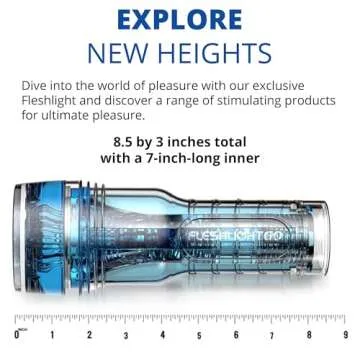 Adam and Eve Adam's Trainer by Fleshlight, Intensity Chambers to Enhance Stimulation, Male Masturbator Sex Toy, Electric Pocket Pussy Autoblow, Valentine's Day Gift for Him, 8.5 Inch, Clear