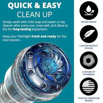 Adam and Eve Adam's Trainer by Fleshlight, Intensity Chambers to Enhance Stimulation, Male Masturbator Sex Toy, Electric Pocket Pussy Autoblow, Valentine's Day Gift for Him, 8.5 Inch, Clear