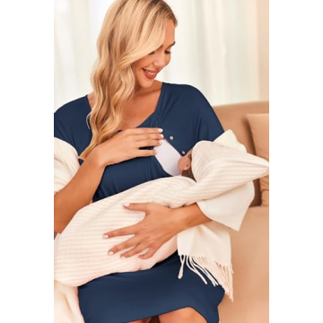 Ekouaer Delivery Gown for Comfort & Style in Labor