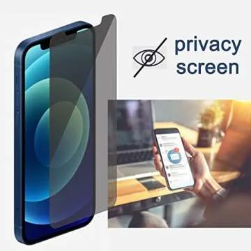 Ailun Privacy Screen Protector for iPhone 12 Pro Max 2020 [6.7 Inch] 2Pack Anti Spy Private Case Fri...