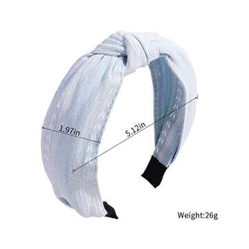 Ivyu Hairband, 6 Pcs Headbands for Women - Light Color, Fashion Cotton-flax Fabric, Knotted Wide Band, Accessories Cute Boho Beauty, For Workout GYM Yoga Running