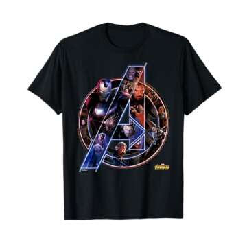 Marvel Avengers Infinity War Neon Team Short Sleeve T-Shirt