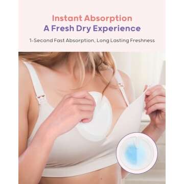 Nuliie Super Absorbent & Featherlight Disposable Nursing Pads 100 Count, Stay Dry, Soft & Breathable...