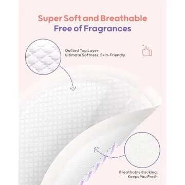 Nuliie Super Absorbent & Featherlight Disposable Nursing Pads 100 Count, Stay Dry, Soft & Breathable Breast Pads for Leaking Milk, Leakproof, Individually Packaged Breastfeeding Essentials for Moms