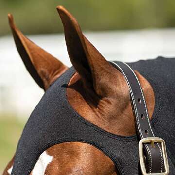 Dura-Tech Pull-On Horse Slicker Hood | Lightweight Lycra | Fleece Lined Nose | Secure Fit | Ideal fo...