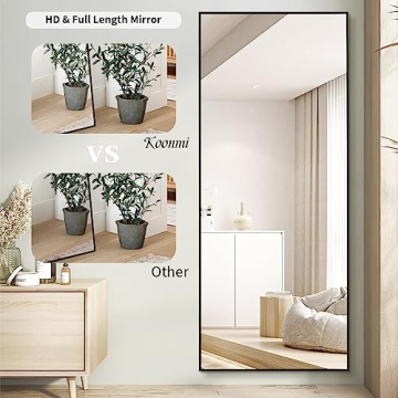 Koonmi 71x31 Floor Mirror with Stand for All Rooms