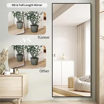 Koonmi 71x31 Floor Mirror with Stand for All Rooms