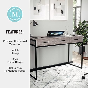 Martha Stewart Ollie Home Office Desk with Drawers