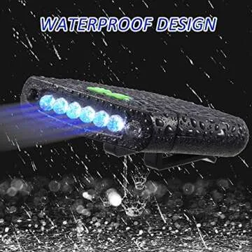 Mudder 2 Pieces LED Clip on Cap Lights USB Rechargeable Cap Flashlight Clip Waterproof Ultra Bright Hat Flashlight Headlamp for Christmas Fishing Camping Hand Work(Black)