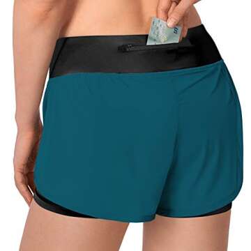 High Waisted 2 in 1 Lindanina Athletic Shorts for Women