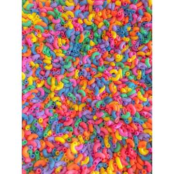 2 Cups of Rainbow Pasta Sensory Bin Filler for Sensory Table - Elbow Noodles