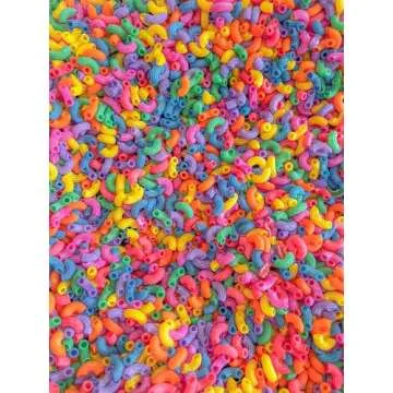 2 Cups of Rainbow Pasta Sensory Bin Filler for Sensory Table - Elbow Noodles