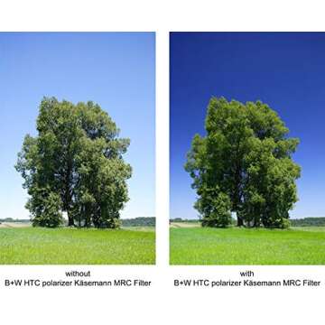 B + W Circular Polarizer Kaesemann - Xtra Slim Mount (XS-PRO), HTC, 16 Layers Multi-Resistant and Nano Coating, Photography Filter, 77 mm