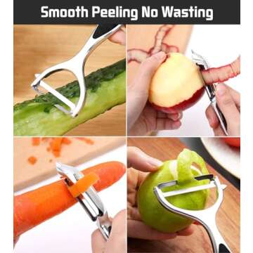 Vegetable Peeler for Kitchen, NewGF Fruit Potato Carrot Apple Peeler, Good Grip and Durable Y and I ...