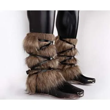 Joukavor Viking Fluffy Leg Warmers for Costume and Cosplay
