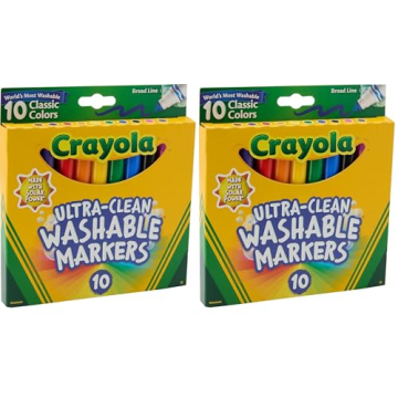 Crayola Washable Markers - Bright Colors for Creative Kids