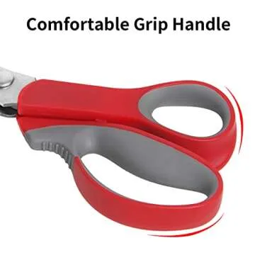 Ohtomber Pinking Shears Craft Scissors - 9" Stainless Steel Fabric Craft Scrapbook Pinking Shears Scissors for Fabric Cutting, Decorative Zig Zag Sewing Cutter with Comfort Grips