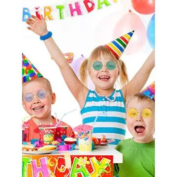 Blulu 10 Pairs Round Hippie Sunglasses John 60's Style Circle Colored Glasses (Gold Silver Frame)