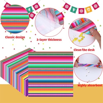 100 Pack Mexican Fiesta Cocktail Napkins for Parties