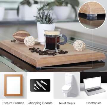 Pack of 100 Clear Adhesive Cabinet Pads for Drawers