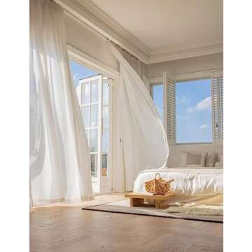 Central Park White Pinch Pleat Sheer Curtains for Elegance
