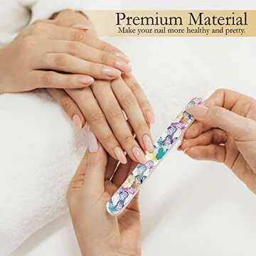 P2P Nails Colorful Nail File Strips - Double Sided Filers for Shaping and Smoothing Toenails and Fingernails - Manicure and Pedicure Nail Buffers - 12 Pack