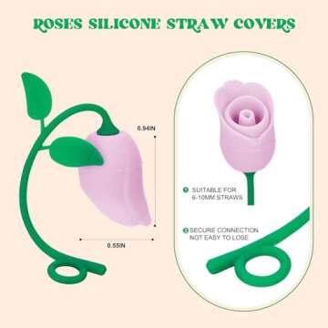 Straw Toppers for Stanley Cup, Cute Straw Cover Cap Compatible with 20 30 40 Oz Tumbler and Water Bo...