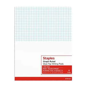 Staples Graph Pads - Durable 6 Pack for Technical Use