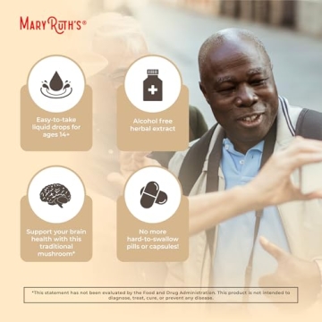 MaryRuth Organics Lion's Mane Mushroom Cognitive Support Supplement