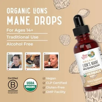 MaryRuth Organics Lion's Mane Mushroom Cognitive Support Supplement