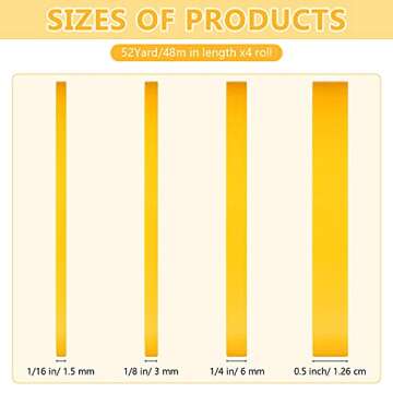 Epakh 4 Rolls Pinstripe Tape - Versatile for Painters & DIYers