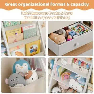 HAVLOTII Kids Bookshelf - Safe Storage for Toddlers