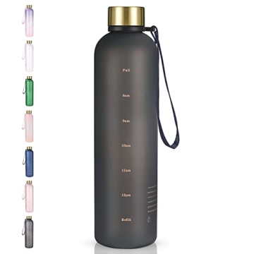 Sursip Slim Motivational Water Bottle - 32 oz BPA Free