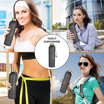 Sursip Slim Motivational Water Bottle - 32 oz BPA Free