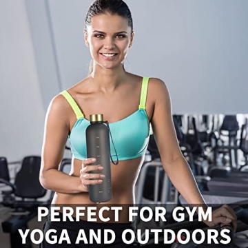 Sursip Slim Motivational Water Bottle - 32 oz BPA Free