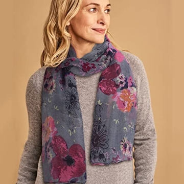 GERINLY Floral Print Scarves for Women | Lightweight Shawl Wraps