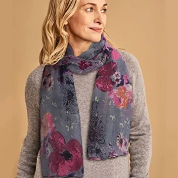 GERINLY Floral Print Scarves for Women | Lightweight Shawl Wraps