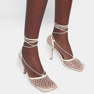 MUCCCUTE Luxe Mesh Stiletto Heels for Women