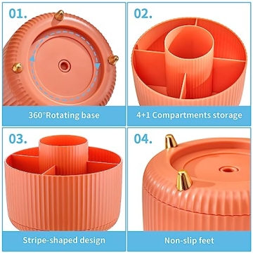 Marbrasse 360-Degree Rotating Organizer for Artistic Spaces