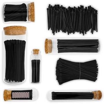 Thankful Greetings 2" Black Matches in Glass Jar with Strikers