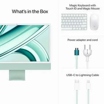 Apple 2023 iMac All-in-One Desktop Computer with M3 chip: 8-core CPU, 10-core GPU, 24-inch Retina Display, 8GB Unified Memory, 512GB SSD Storage, Matching Accessories. Works with iPhone/iPad; Green