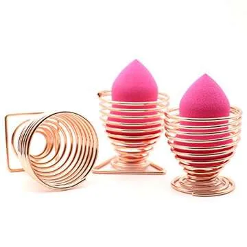LanMa Beauty Sponge Blender Holder, Makeup Sponge Drying Stand Storage Egg Powder Puff Display Stand (3PC)