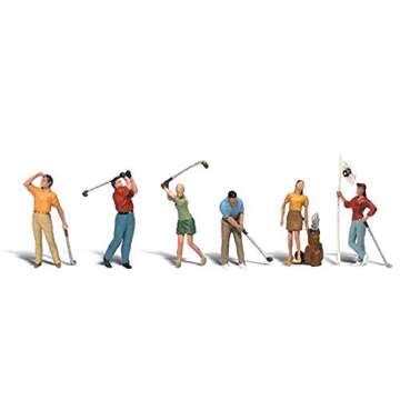 Golfers HO Scale - Realistic Figures for Model Railroads