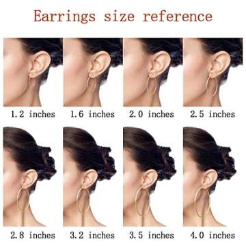 3UMeter Custom Bamboo Earrings for Women Name Earrings Personalized 18K Gold Plated Customized Earrings Fashion Jewelry Gifts (2.5 inches, Hoop)