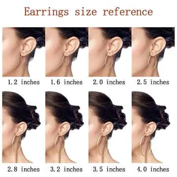 3UMeter Custom Bamboo Earrings for Women Name Earrings Personalized 18K Gold Plated Customized Earrings Fashion Jewelry Gifts (2.5 inches, Hoop)