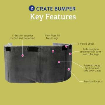 Pet Dreams 3-Piece Set Includes Dog Crate Cover, Dog Mat & Bumper Pad- Washable Kennel Bedding fits iCrate Dog Cages 24, 30, 36, 42 Inch (Khaki, Medium, 30")